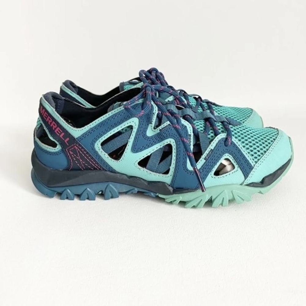 COPY - Merrell Tetrex Crest Wrap Teal Blue Water Hiking Sandal Womens 9